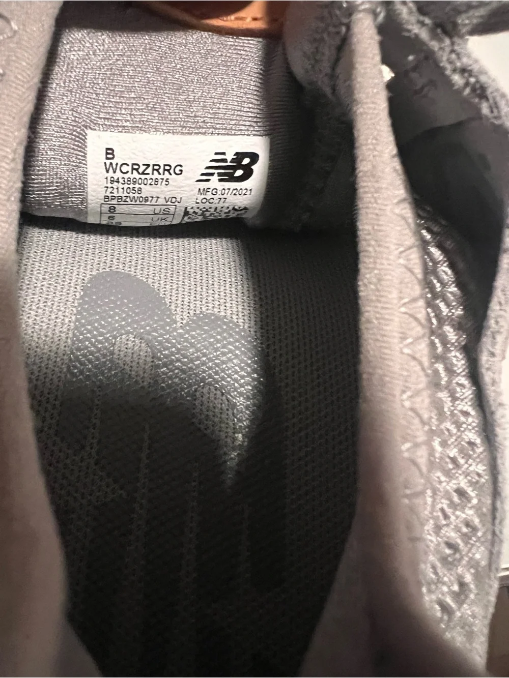 New Balance Men’s Grey Knit Sneakers with Tan Accent